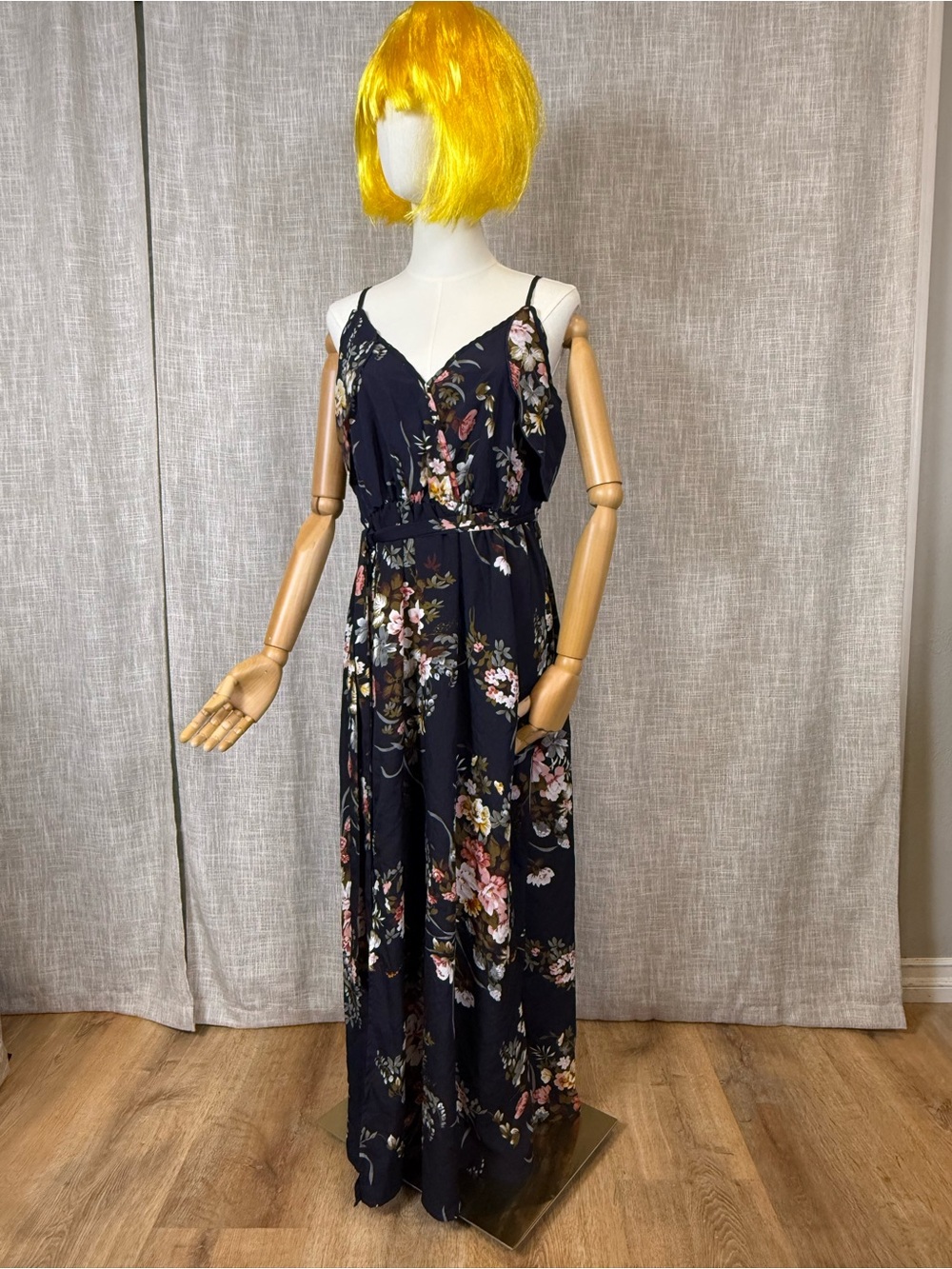 Women's Navy Floral Maxi dress